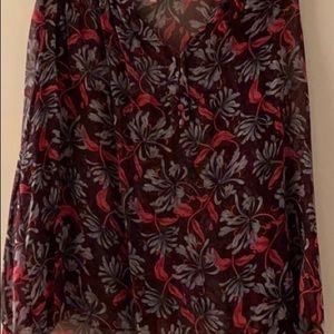 Rebecca Taylor sheer floral blouse